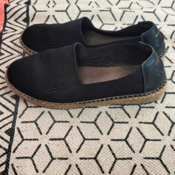 COLE HAAN BLACK ESPADRILLE SLIP ONS, SZ 8.5 - Picture 4 of 12